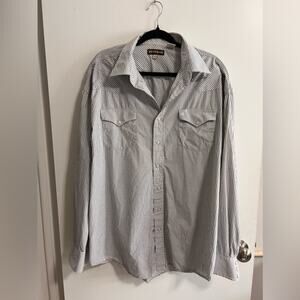 Stetson Western Pearl Snap Button Shirt Size 2XL Long Sleeve Men's
